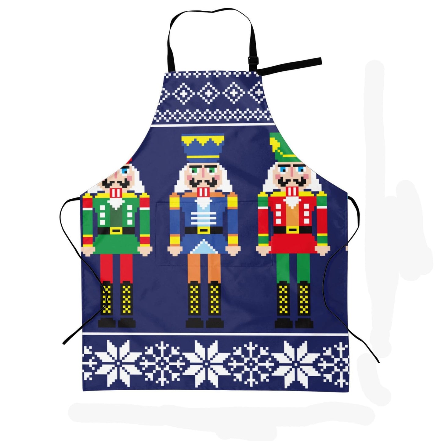 Merry Christmas New Year Nutcracker Nutcrackers Funny Bbq Adjustable Apron For Women Men Birthday Gifts Grilling Cooking Master Chef Bib 2 Pockets by Endo33 Markets