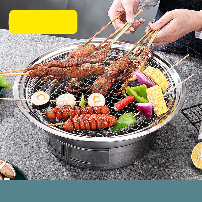 Portable Stainless Steel Korean Charcoal BBQ Grill by Endo33 Markets