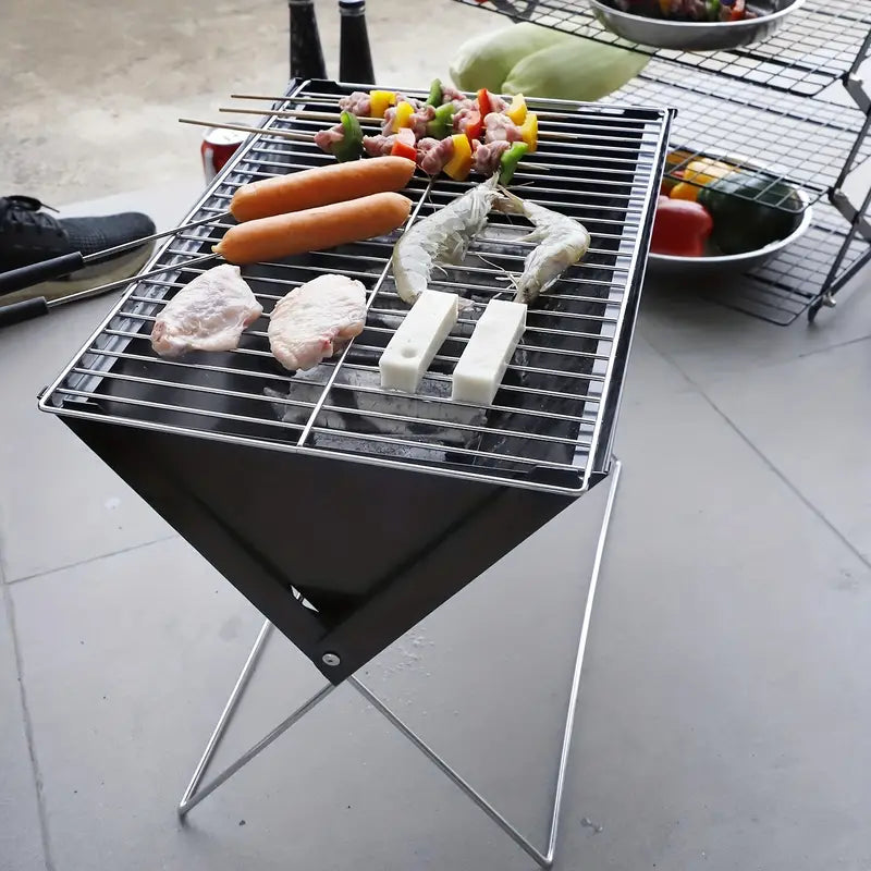 Portable Foldable BBQ Grill for Family Outdoor Use by Endo33 Markets