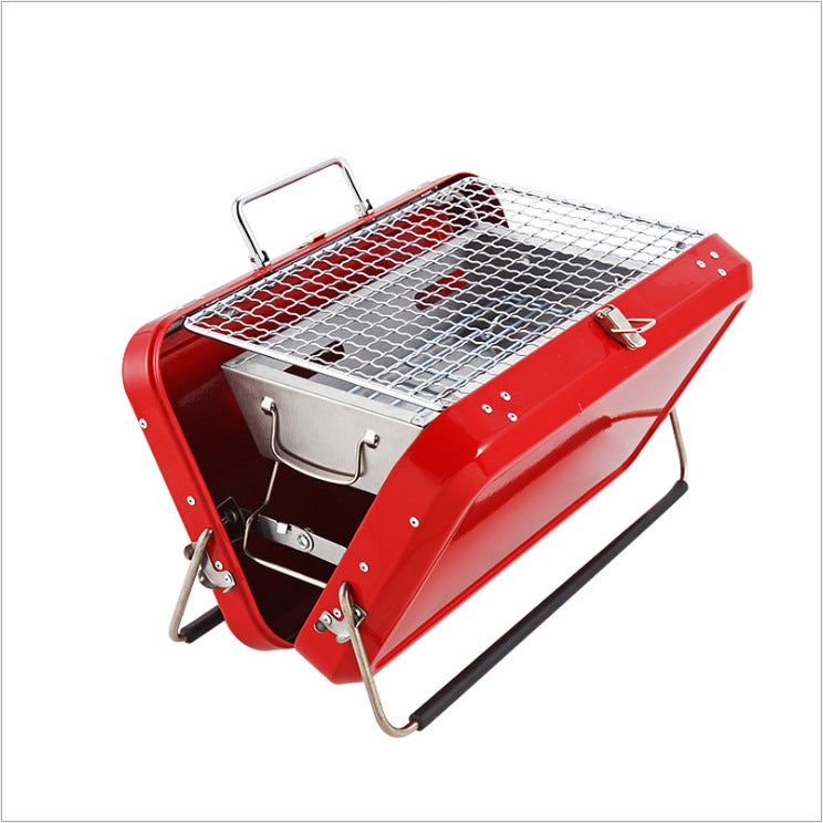 Portable Luggage Style Outdoor Barbecue Rack by Endo33 Markets