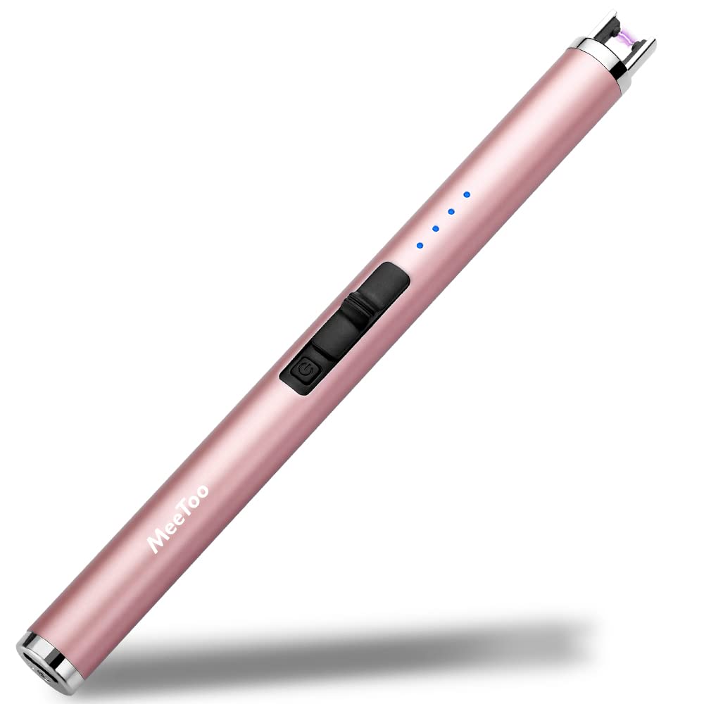 MeeToo Candle Lighter Electric Lighter Rechargeable USB Type-C Lighters for Candle BBQ Camping Fireworks (Rose Gold) by Endo33 Markets