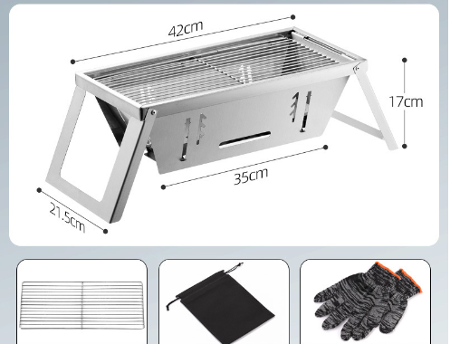 Stainless Steel Outdoor BBQ Grill by Endo33 Markets