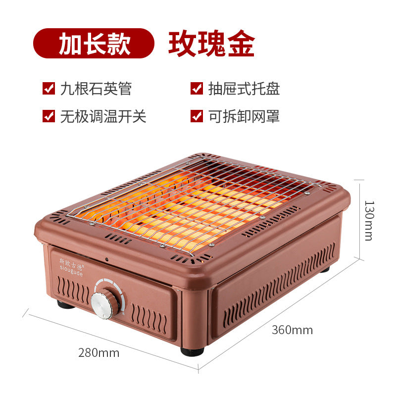 Mini Energy-Saving Electric Heater with BBQ Function by Endo33 Markets