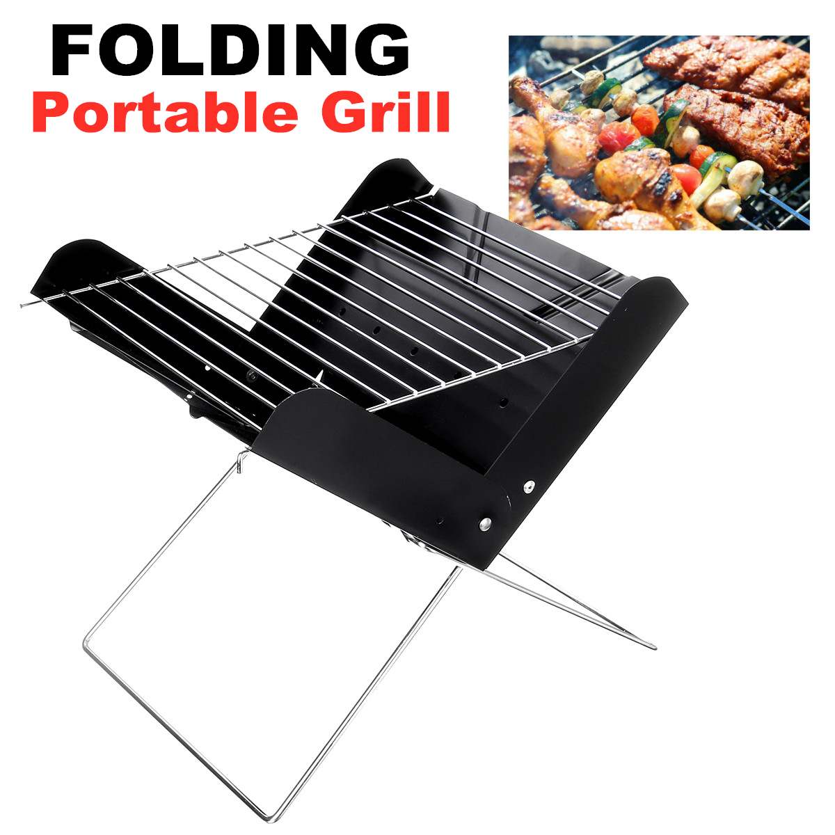 Outdoor Folding BBQ Grill - Small X-Type Design by Endo33 Markets