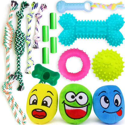loncoldy 16 Pack Puppy Teething Toys Puppy Toys Dog Toys with Ropes Puppy Chew Toys Cute Squeaky and Ball Dog Chew Toys Puppy Chew Toys for Teething Entertainment & Interaction Small Dog Toys by Endo33 Markets