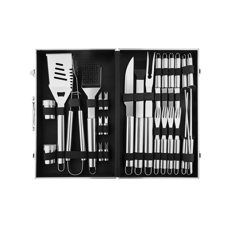 Aluminum Box BBQ Grill Set with Stainless Steel Tools by Endo33 Markets