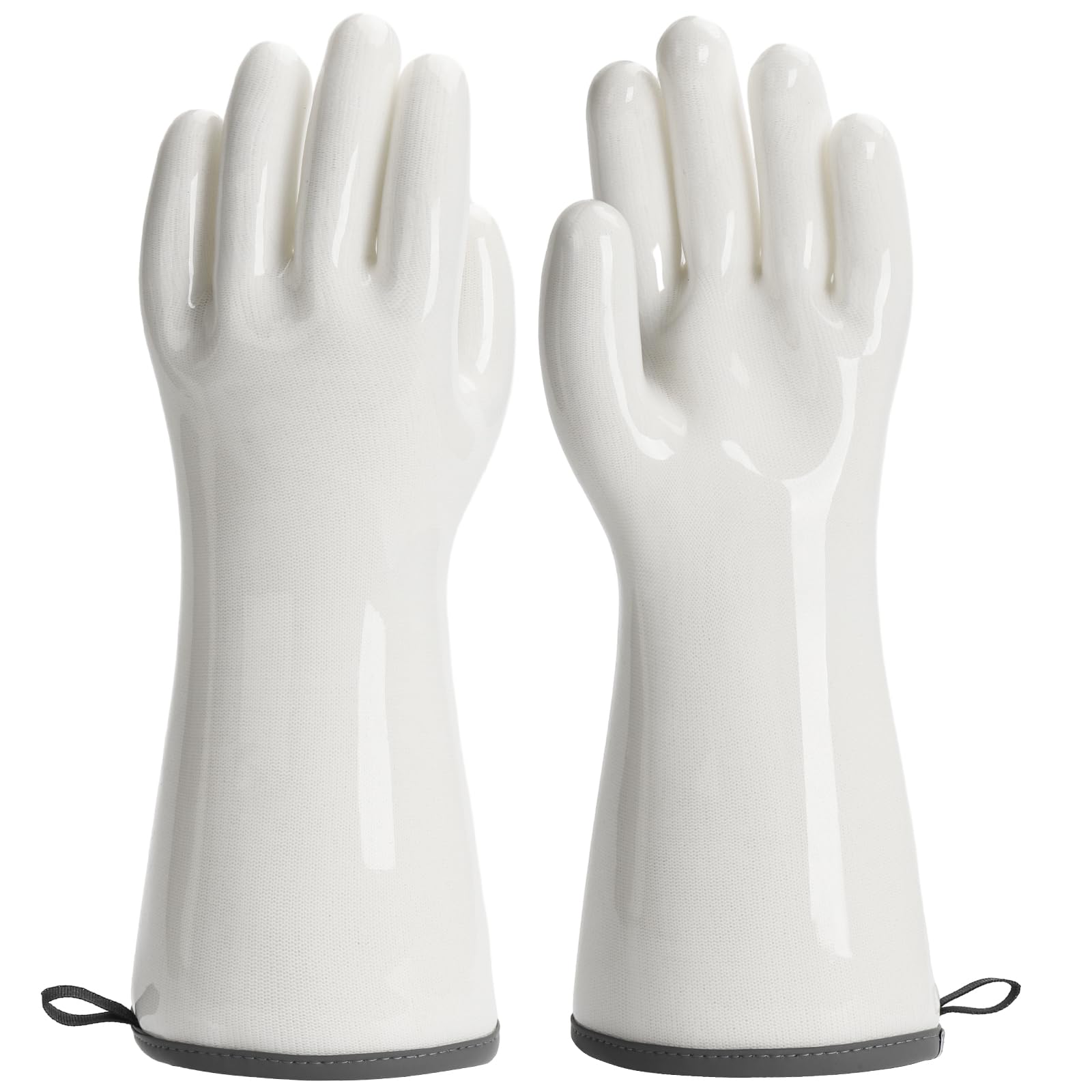 BBQ Gloves for Food Contact Grilling Gloves White Medium by Endo33 Markets