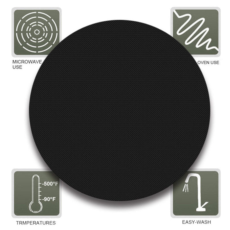 High-Temperature Non-Stick Round BBQ Mat 15.75” by Endo33 Markets