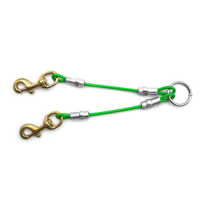 Dog Leash Splitter Coupler (2 Dog or 3 Dog) (Green 2 Dog) by Endo33 Markets