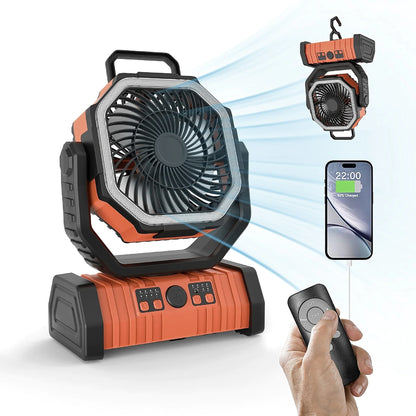 Outdoor Household Power Bank LED Light Camping Fan by Endo33 Markets