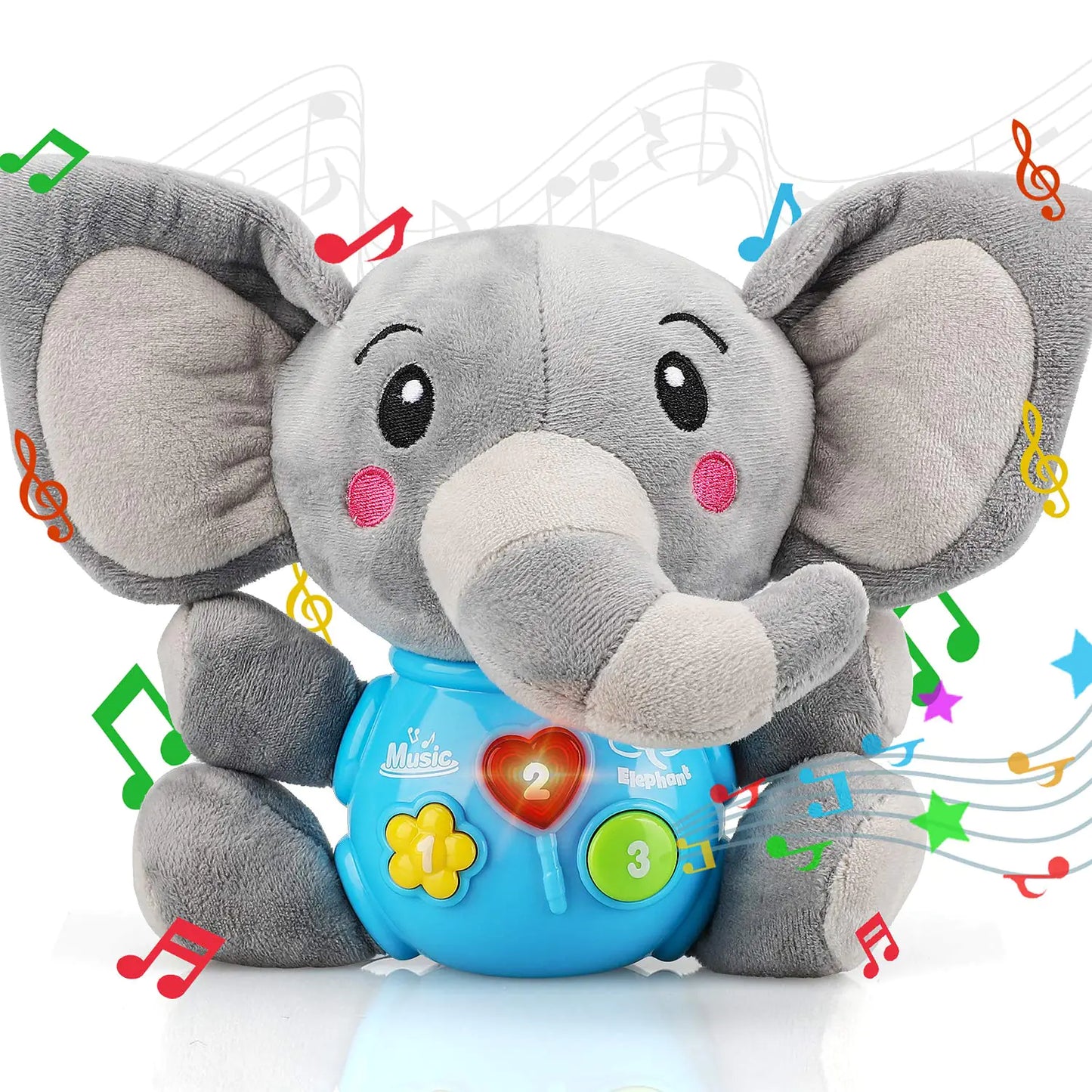 STEAM Life Baby Toys 3-6 Months Baby Boy Gifts Musical Toys Plush Elephant Infant Toys 0-6 6-12 Month Light Up Stuffed Aminal Baby Boy Toys Newborn Toys for Baby Toddler Boy Girl by Endo33 Markets