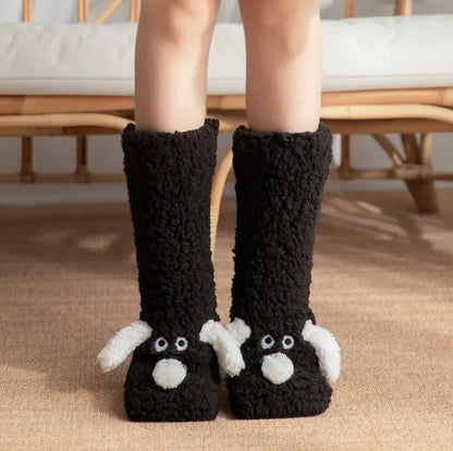 Women’s Plush Dog Socks by Endo33 Markets