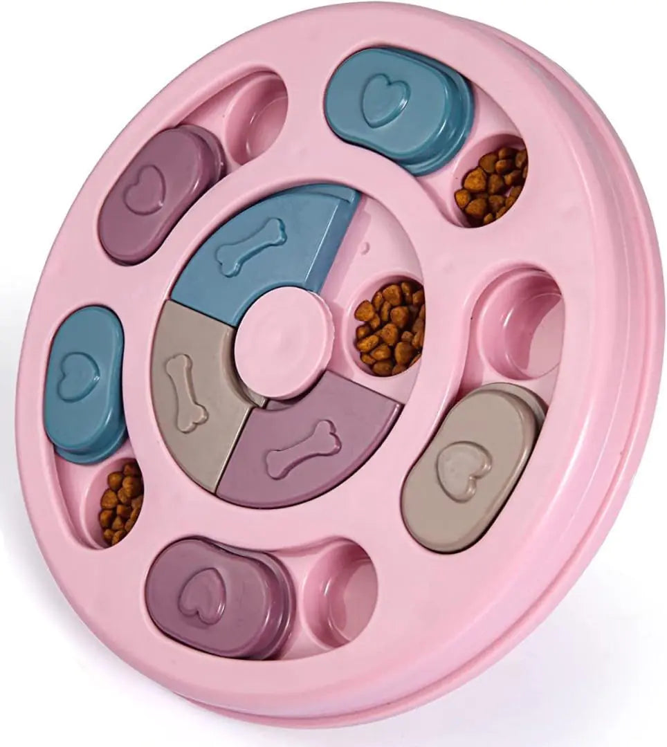 Generic Dogs Food Puzzle Feeder Toys for IQ Training Interactive Dog Toys for Training Toys for Large Medium Small Smart Dog Pink