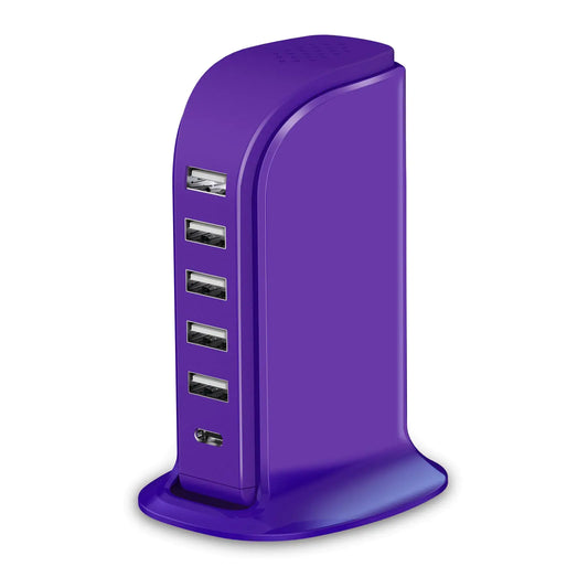 iPhone Charger Fast Charging Upoy Multi Device USB Charging Station 6 Ports USB Blocks Power Adapter 1 USB C + 5 USB A Ports Kawaii Electronics Accessories Essentials for Travel Vacation Home by Endo33 Markets