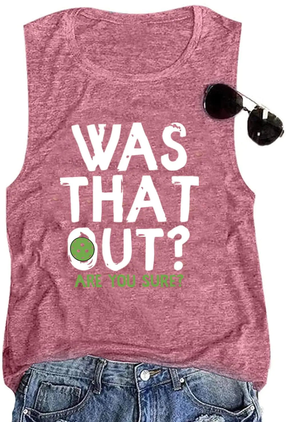 Pickleball Tank Tops Women was That Out Pickleball Tees Funny Pickleball Player Gift Shirt Casual Sleeveless Tops PinkM by Endo33 Markets