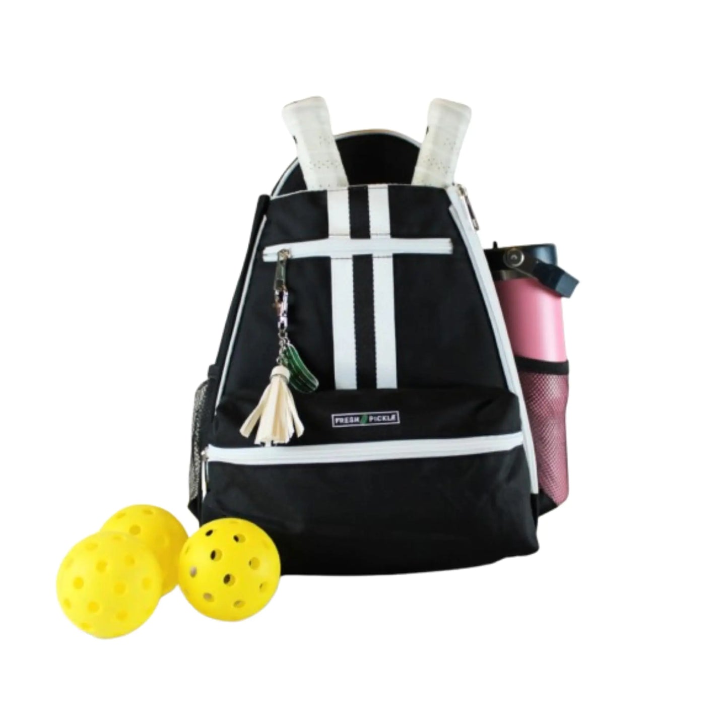 Fresh Pickle Teddi Pickleball Backpack - Black/White Large Capacity Pickleball Bags for Women - Durable Multipurpose Pickleball Paddle Case with Multiple Pockets Stylish Pickleball Paddle Bag by Endo33 Markets