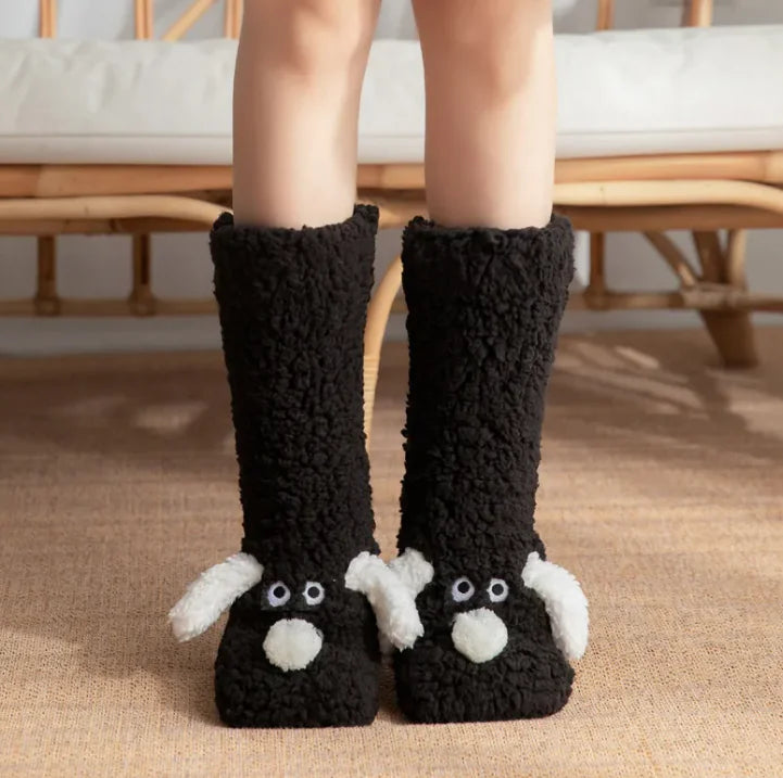 Women’s Plush Dog Socks by Endo33 Markets