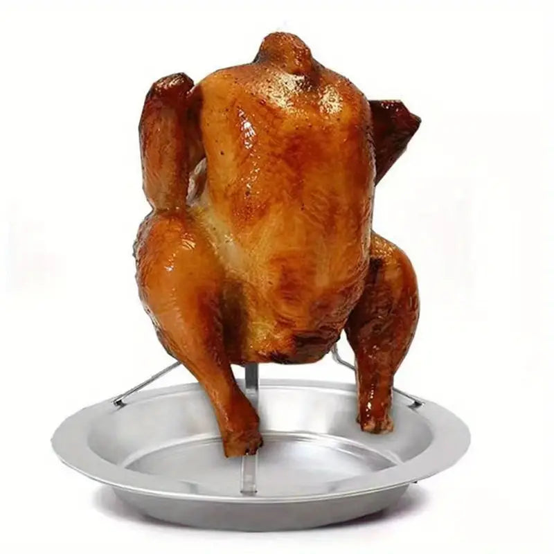 Stainless Steel Chicken Roaster Rack for BBQ & Turkey by Endo33 Markets