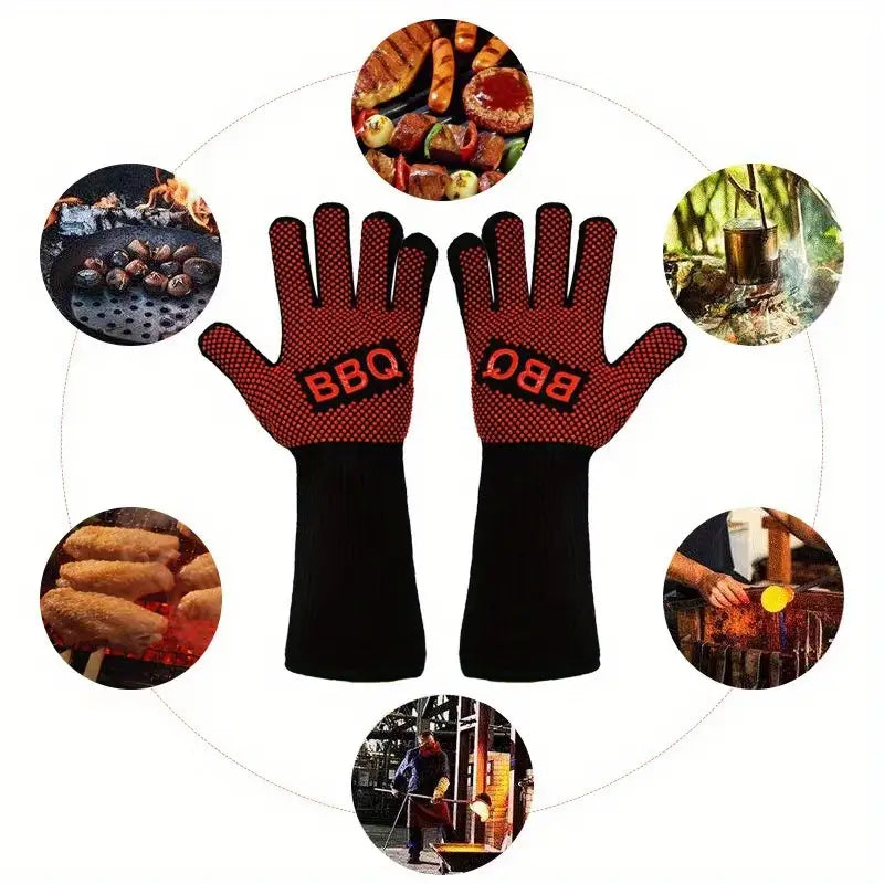 High-Temperature Heat Resistant BBQ Gloves (1 Pair) by Endo33 Markets