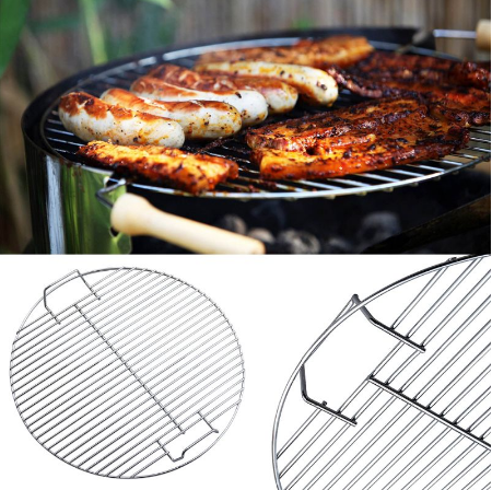 Portable Round Stainless Steel BBQ Grill Net by Endo33 Markets