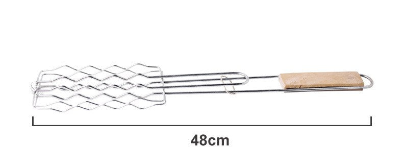 BBQ Accessories with Wooden Handle Tongs for Meat & Veggies by Endo33 Markets