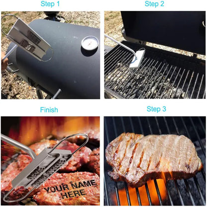 BBQ Branding Iron with 55 Letters for Grilling by Endo33 Markets
