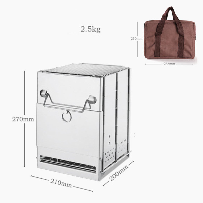Folding Stainless Steel BBQ Rack by Endo33 Markets
