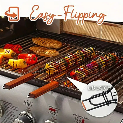 Stainless Steel BBQ Cage for Meat and Vegetables by Endo33 Markets