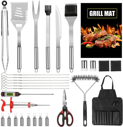 30-Piece Skirt Bag BBQ Tools and Apron Gift Set by Endo33 Markets