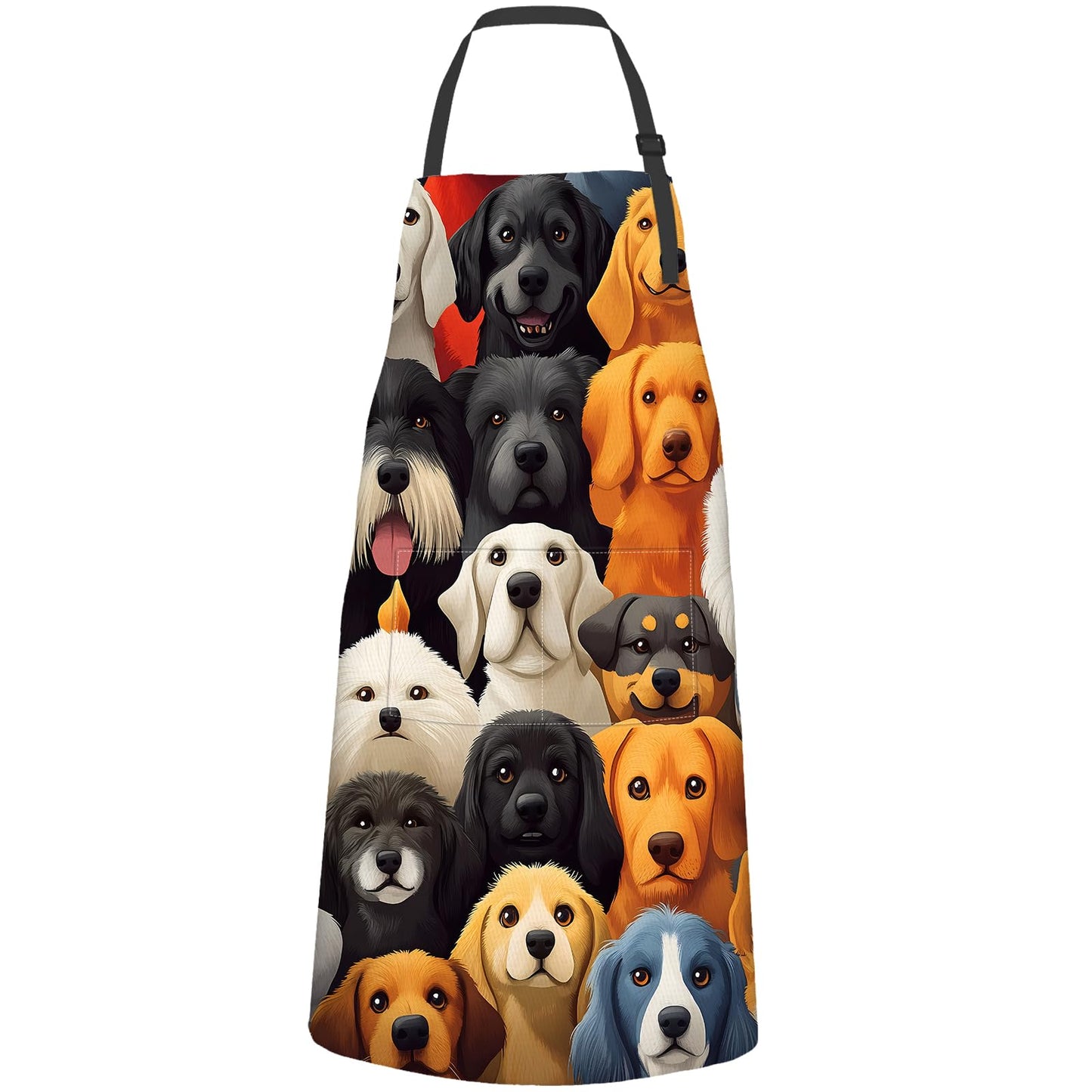 cromcu Dog ApronOxford Fabric Adjustable Kitchen Apron with 2 PocketsWaterproof Heat Insulation Cooking Aprons for Adult Ideal Gift for Coffee HouseShopBaking BBQ Housewarming27x31in by Endo33 Markets