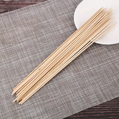 100 Natural Bamboo Skewers for BBQ and Parties by Endo33 Markets