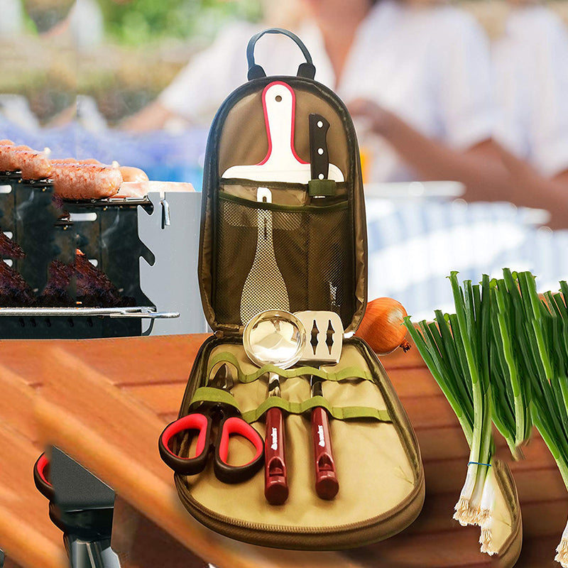 Outdoor Camping Cookware Set with BBQ Tools by Endo33 Markets