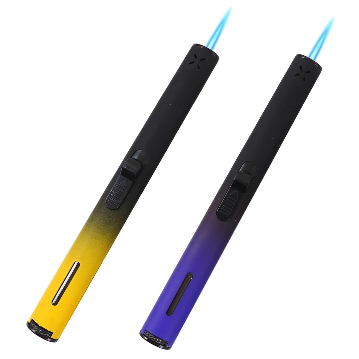 2PC Butane Torch Lighters 7.9IN Refillable Torch Lighter Adjustable Jet Flame Butane Lighter Long Pen Lighter for Grill BBQ Candle Camping (Gas Not Included) by Endo33 Markets