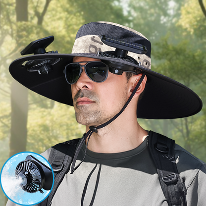UPF50+ Solar cooling fan cap, Solar fan cap and USBcharging -Cooling sun cap, Fisherman's cap, Outdoorfishing, Outdoor leisure, Camping, Hiking, Outdoor work,Outdoor leisure by Endo33 Markets