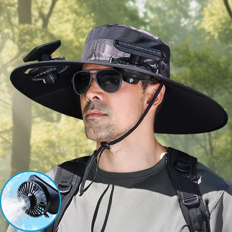 UPF50+ Solar cooling fan cap, Solar fan cap and USBcharging -Cooling sun cap, Fisherman's cap, Outdoorfishing, Outdoor leisure, Camping, Hiking, Outdoor work,Outdoor leisure by Endo33 Markets