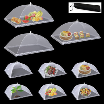 Food Covers for Outside3 Extra Large 40"X24" and 6 Pack Large 17"X17" Pop-Up Outdoor Mesh Food Net Food Cover for Outside BBQ Camping Picnic Party Accessories by Endo33 Markets