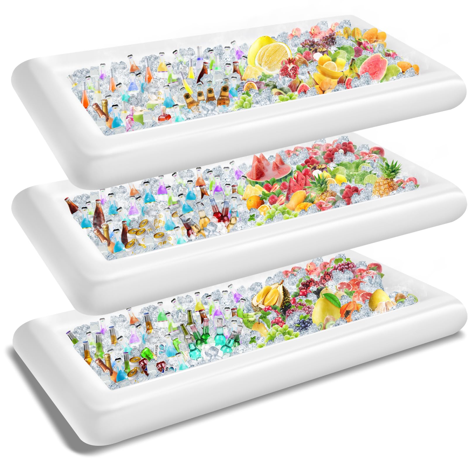 FUTUREPLUSX Inflatable Serving Bars Salad Food Drink Tray Buffet Bar with Drain Plug Cooler Containers for Indoor Outdoor BBQ Picnic Pool Party by Endo33 Markets