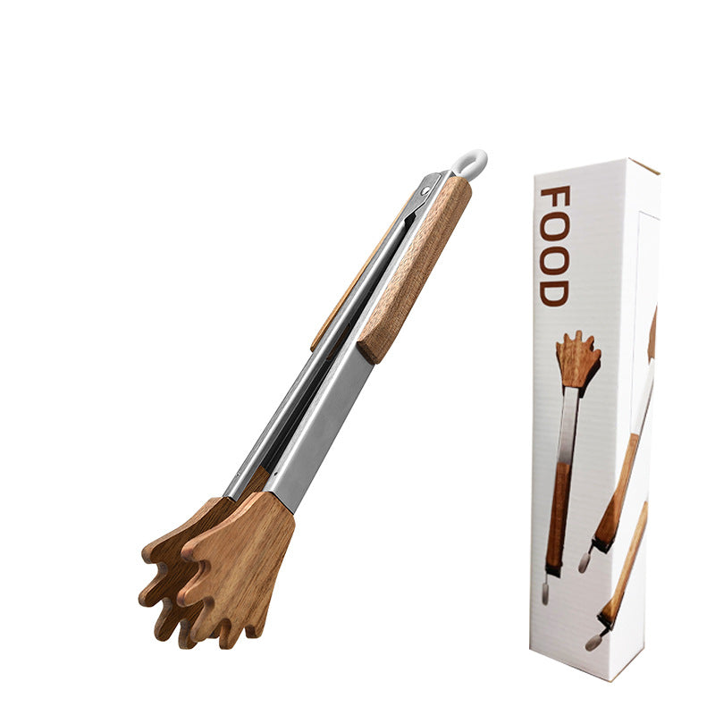 9-Inch Polished Stainless Steel BBQ Tongs (1pc) by Endo33 Markets