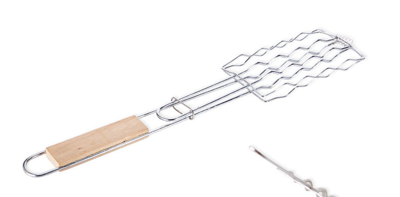 BBQ Accessories with Wooden Handle Tongs for Meat & Veggies by Endo33 Markets