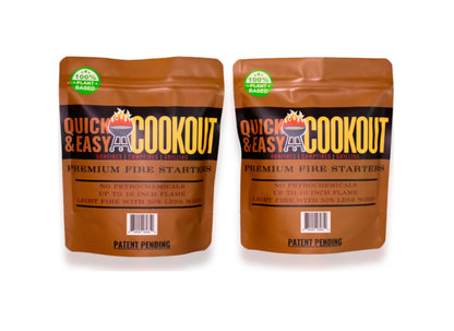 Ultra Powerful Premium Fire Starter & Wood Replacement for The Easiest Fires! No Kindling Required Lights Wet Wood. Plant Based Fuels Only. for Campfires Grill Fireplace BBQ. Four Fire Pack by Endo33 Markets