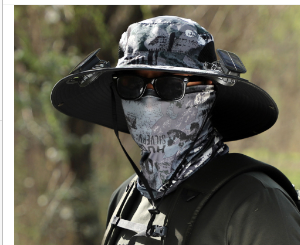 Solar Fan Outdoor Sun Hat by Endo33 Markets