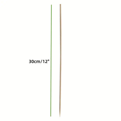 100 Natural Bamboo Skewers for BBQ and Parties by Endo33 Markets
