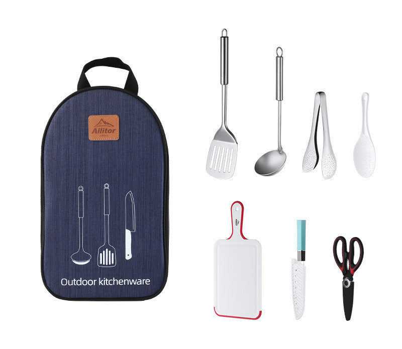 Outdoor Picnic Storage Bag with BBQ Cooking Set by Endo33 Markets
