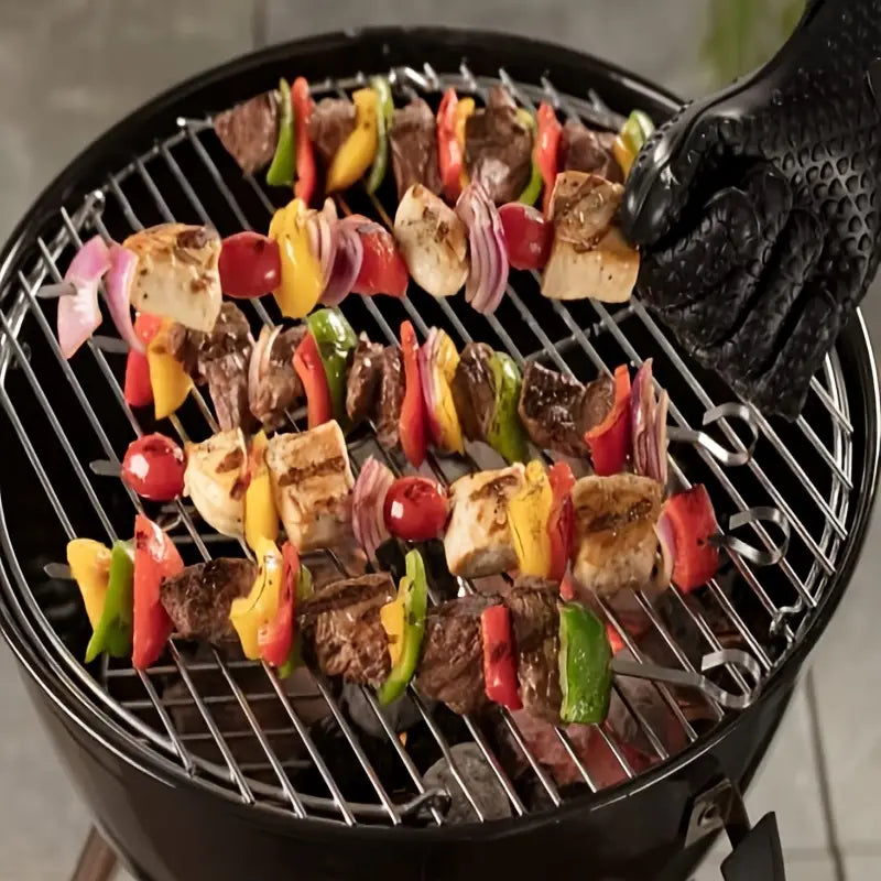 Heat-Resistant Non-Slip Silicone BBQ Kitchen Gloves by Endo33 Markets
