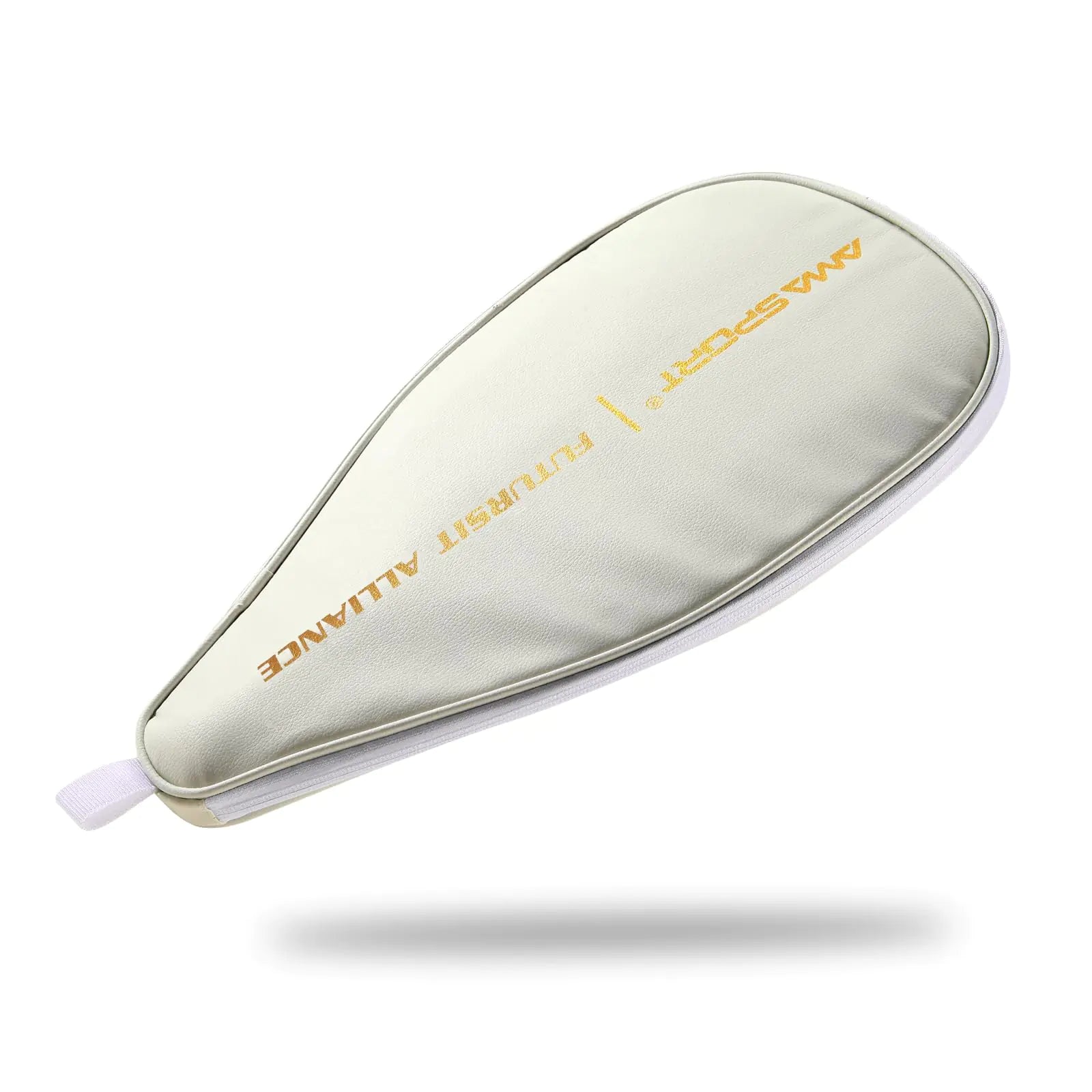 PICKLETECH AMA Sport Pickleball Paddle Cover - Protecting Your Paddle - Complete Coverage - Premium Pickleball Accessories and Pickleball Equipment - PU Leather Pickleball Case -White by Endo33 Markets