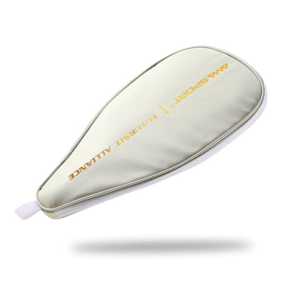 PICKLETECH AMA Sport Pickleball Paddle Cover - Protecting Your Paddle - Complete Coverage - Premium Pickleball Accessories and Pickleball Equipment - PU Leather Pickleball Case -White by Endo33 Markets
