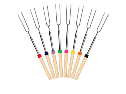 Telescopic BBQ Fork - 32 Inch Roasting Sticks by Endo33 Markets