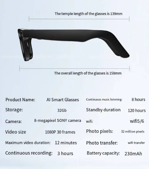 AI Camera Smart Glasses by Endo33 Markets
