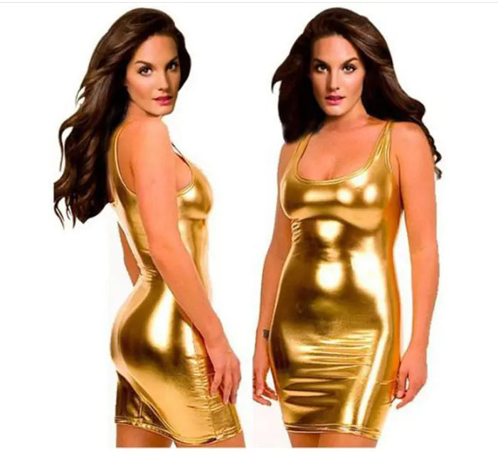 Leather-Look Women's Lingerie for Club Wear