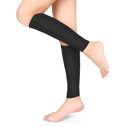 Compression Socks 20-30mmHg Calf Compression Sleeves Footless Compressed Socks for Varicose Veins Shin Splints Edema Recovery Maternity Cycling Running Travel Women & Men(XL-Black) by Endo33 Markets